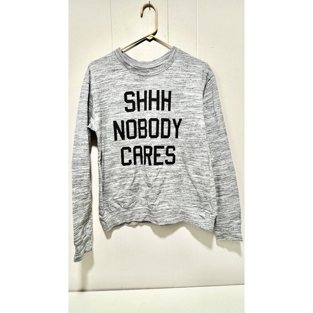 Awake - Shhh Nobody Cares - Sweatshirt Lightweight Gray Size M